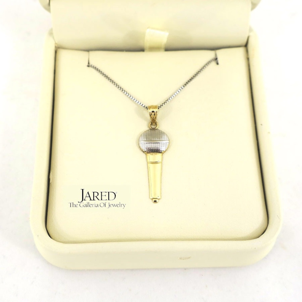 Microphone Charm 14K Yellow Gold